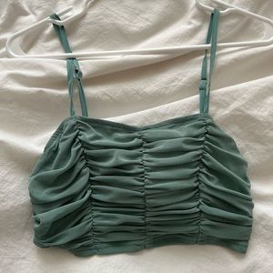 PrettyLittleThing Size 4, seafoam green tank top